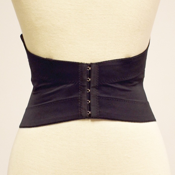 Love J: Black Floral Beaded Bustier Top - Picture 4 of 5